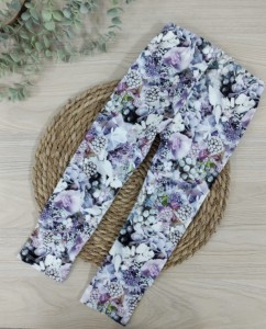 Legginsy klasyczne MROŹNE KWIATY 