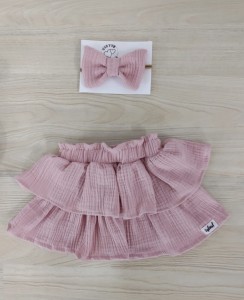 Spódniczka ADELA- muślinowa brudny róż   