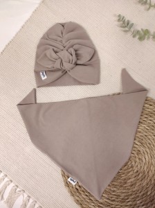 Turban pin-up i chusta klasyczna -orzech 