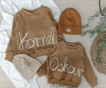 Sweterek KLASYCZNY personalizowany - karmel