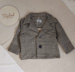 Marynarka KLASYCZNA-  krata na jasnym beżu 