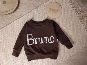 Bluza z napisem - mleczna czekolada  