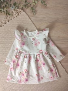 Sukienka MOTYLEK - róże różowe 