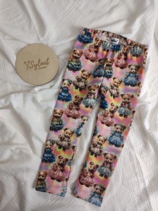 Legginsy klasyczne misie kolorowe 