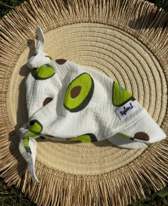 Chustka z daszkiem - muślinowa awokado