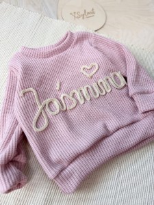 Sweterek KLASYCZNY personalizowany - różowy 